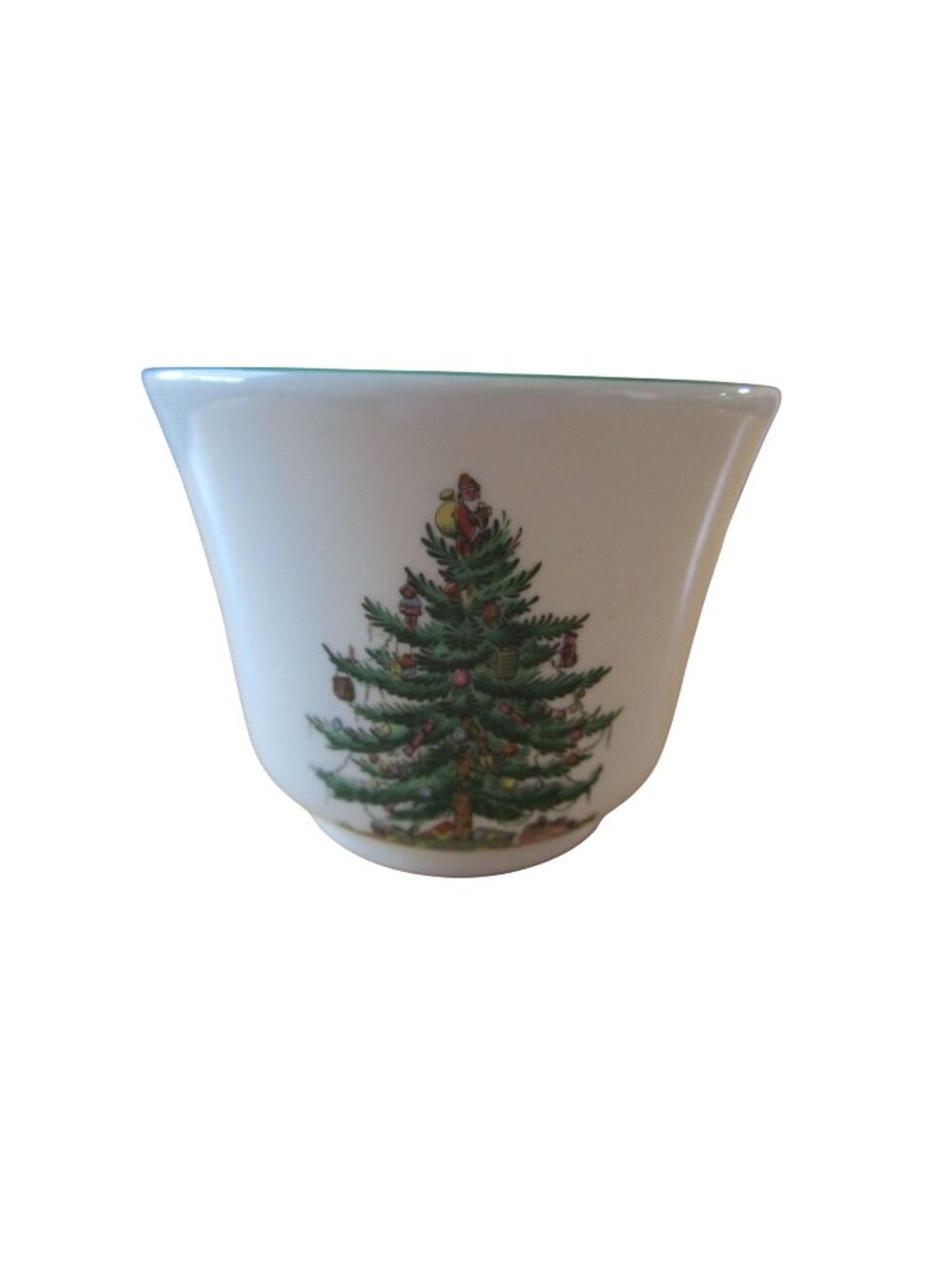 Spode Christmas Tree Votive Holder Vintage Ceramic England Holiday Decor